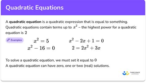 Algebra Quadratic Equations