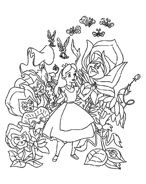 Alice in Wonderland coloring pages