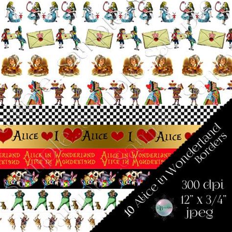 Alice in Wonderland crafting border