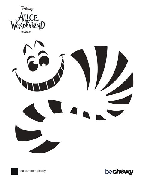 Alice in Wonderland Pumpkin Stencil 1