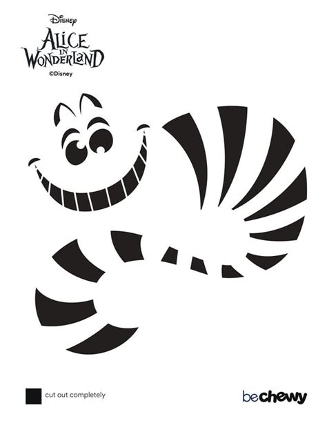 Alice in Wonderland Pumpkin Stencil 3