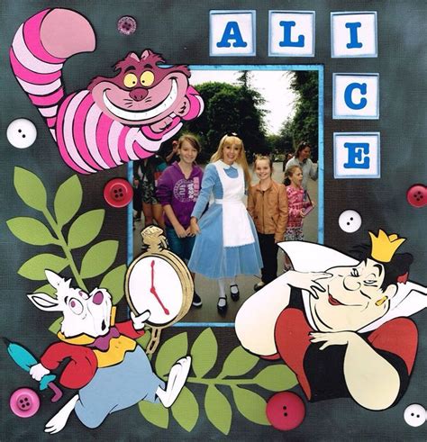 Alice in Wonderland scrapbooking border