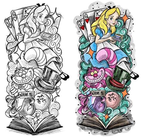 Alice in Wonderland Tattoo Ideas