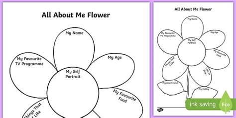 A flower with different shapes and sizes, representing the person's personality and values.