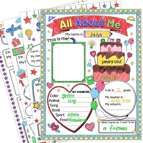 All About Me Poster Template For Kids