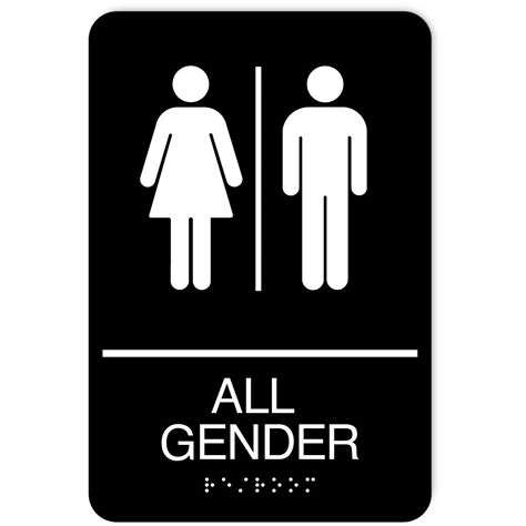 An all-gender restroom sign