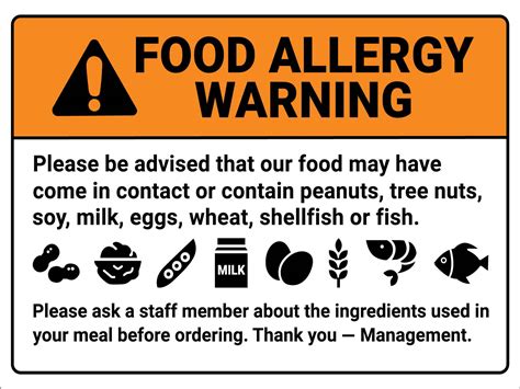 Allergen Warning