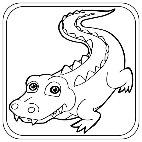 Alligator coloring pages for preschoolers