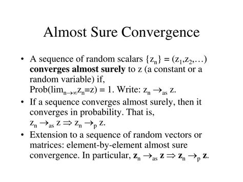 Almost Sure Convergence