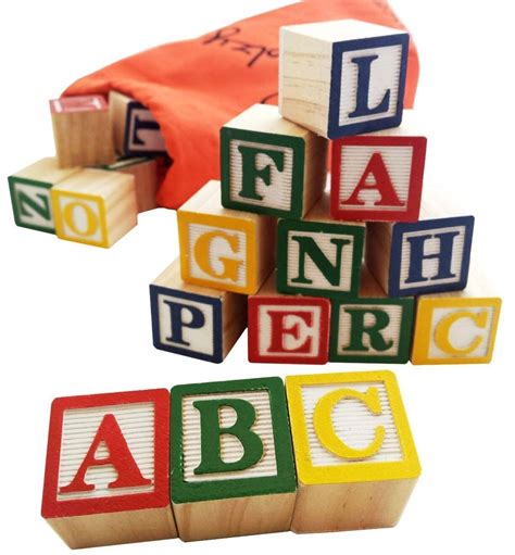 Alphabet block letters learning for preschoolers