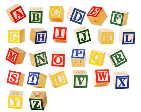 Alphabet block letters with pictures template