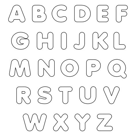 Alphabet Bubble Letters Templates For Preschool