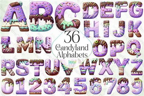 Alphabet Candyland Letters Printable Template