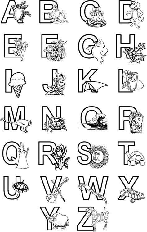 Alphabet Colouring Pages for Kids