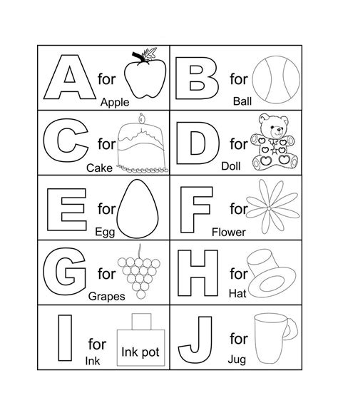 Alphabet Colouring Pages for Kids