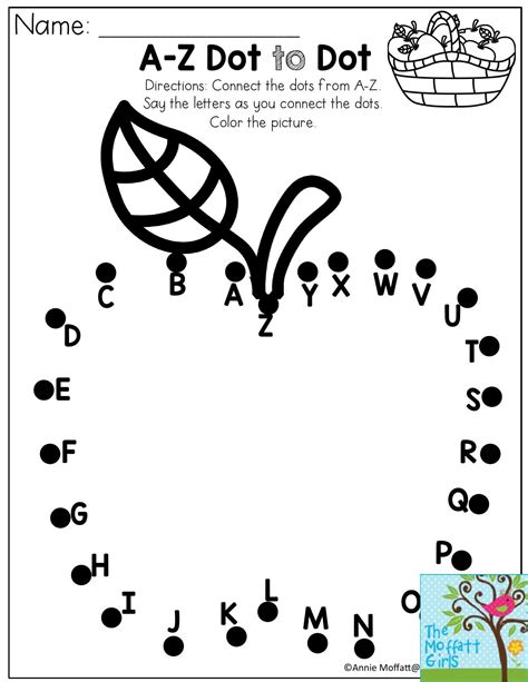 Alphabet dot printables for kids