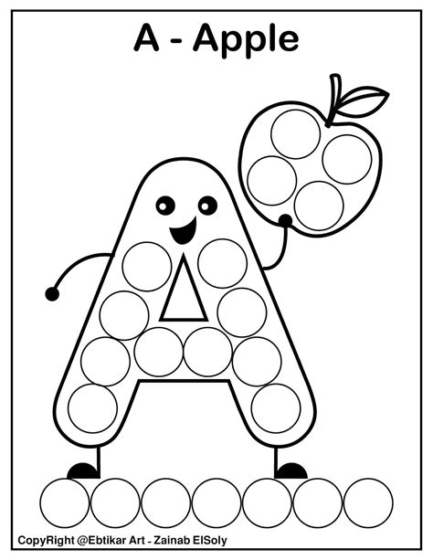 Alphabet dot printables for preschoolers