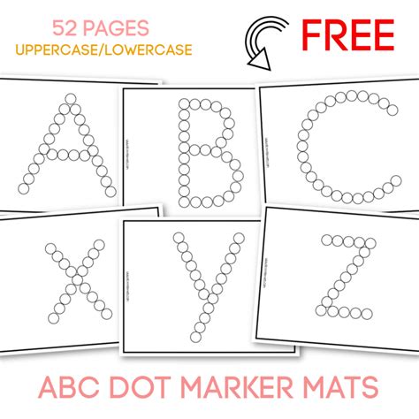 Alphabet dot printables for toddlers