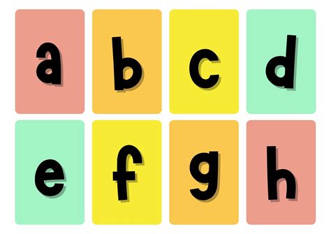 Alphabet Flashcard Template