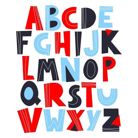 Alphabet fonts for educational purposes