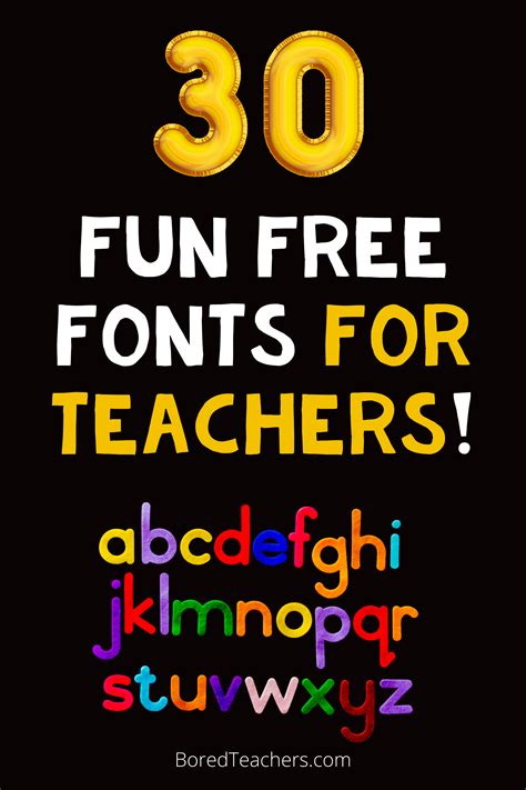 Alphabet fonts for teachers