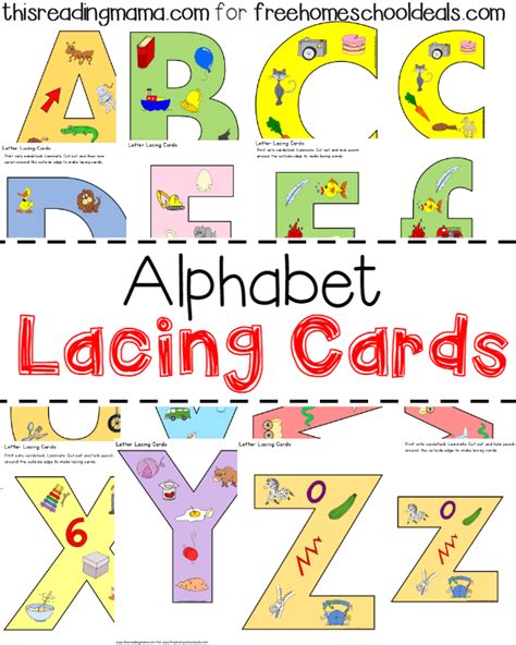 Alphabet Lacing Cards