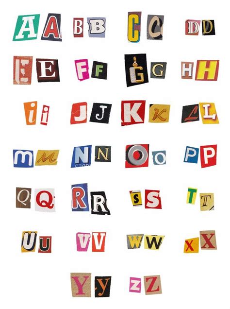 Alphabet Letter Cutouts Printable Templates