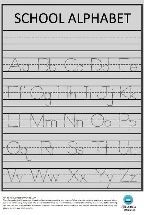 Alphabet Letter Templates for Preschool