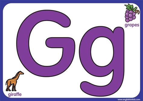 Large Alphabet Letter G