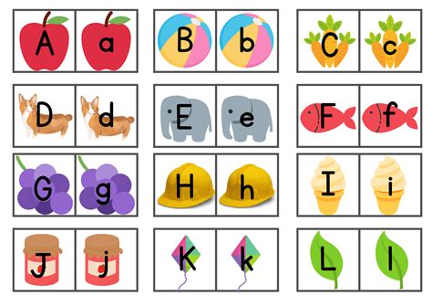 Alphabet Matching Game Template