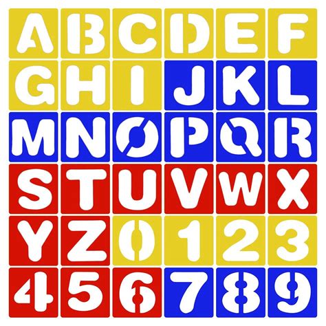 Alphabet Number Stencil