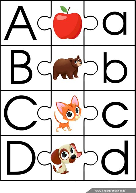 Alphabet puzzle printables for kids