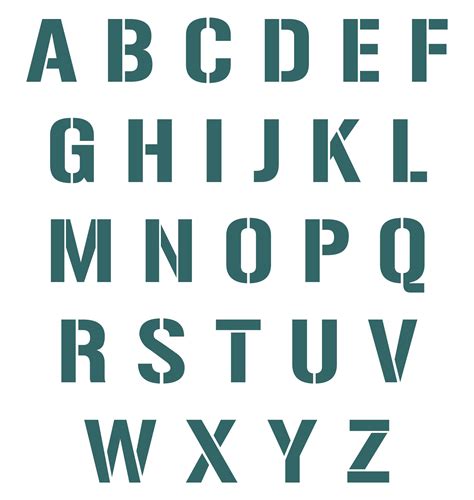 Alphabet Stencil Letters