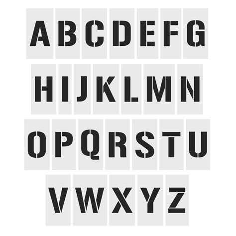 Alphabet Stencil Letters