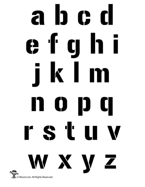 Alphabet Stencils for Toddlers