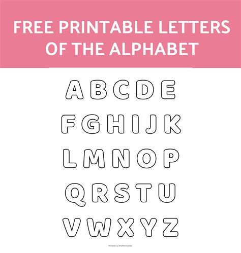 Alphabet Stencils Worksheets