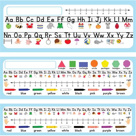 Alphabet Strips for Desks Example