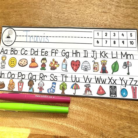 Alphabet Strips for Learning Examples