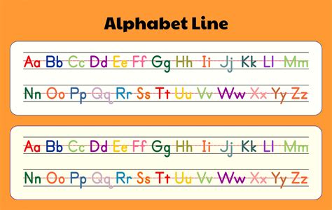 Alphabet Strips for Writing Example