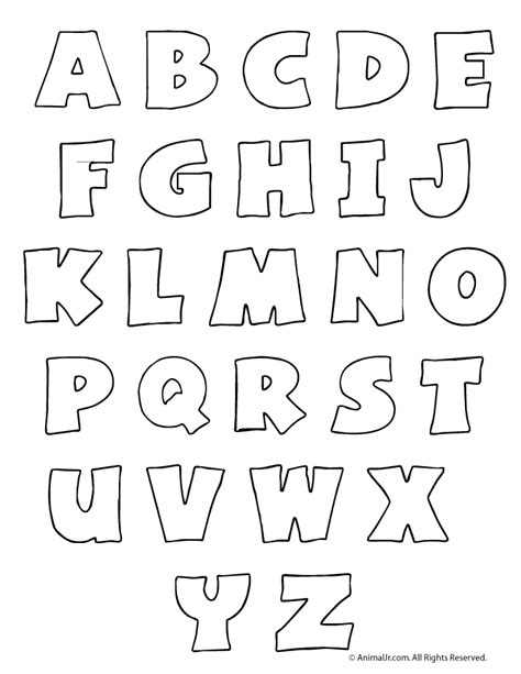 Alphabet Templates For Kids Bubble Letters