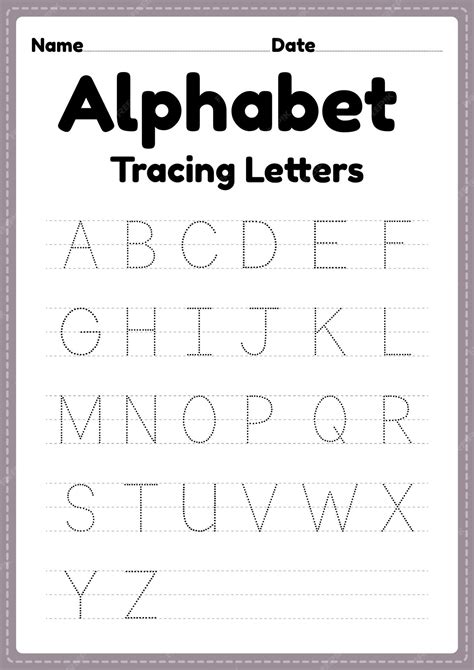 Alphabet tracing activities for kindergarten