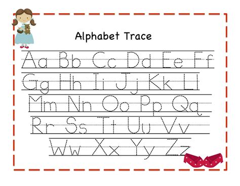 Alphabet Tracing Templates for Preschool