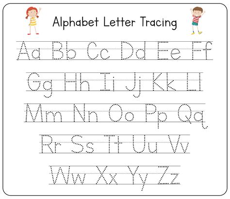 Alphabet Tracing Templates with Dotted Lines