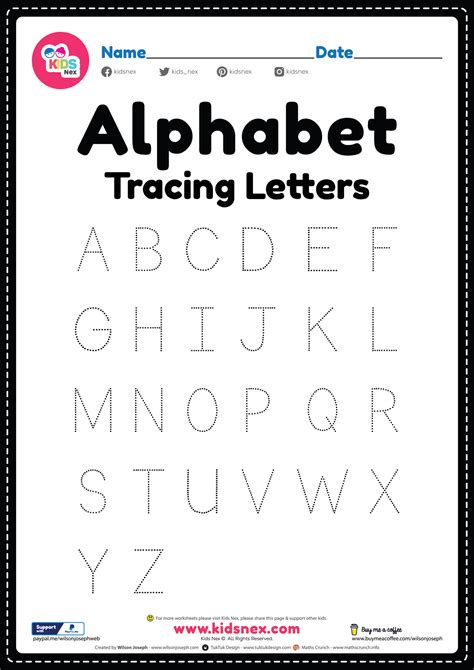 Educational Alphabet Tracing Worksheets