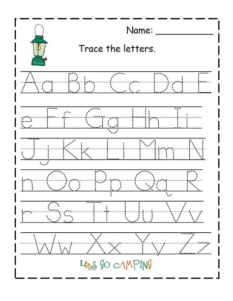 Alphabet Tracing Worksheets for 1st Grade