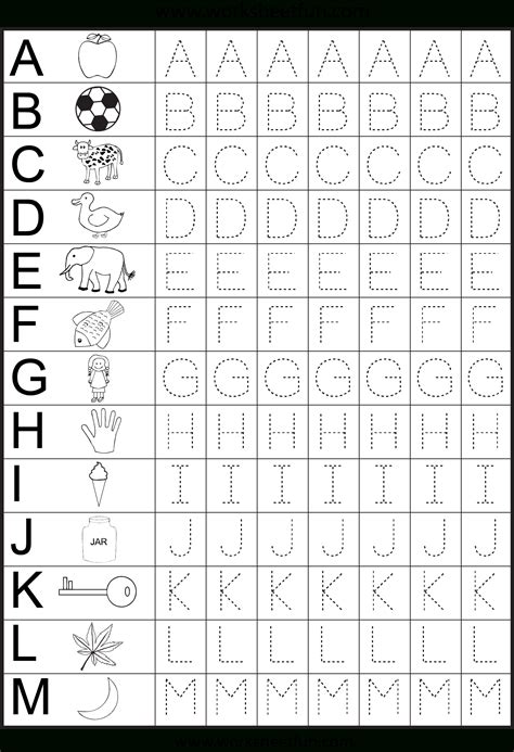 Alphabet Tracing Worksheets for Kindergarten