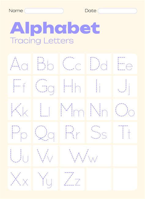 Alphabet tracing worksheet image 10