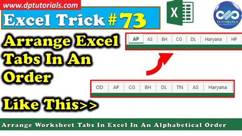 Alphabetical Order Excel Tabs