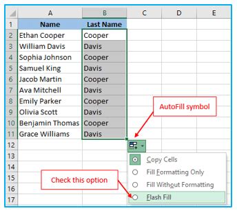 Alphabetize by Last Name in Excel Advanced