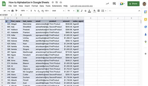 Alphabetize in Google Sheets 6